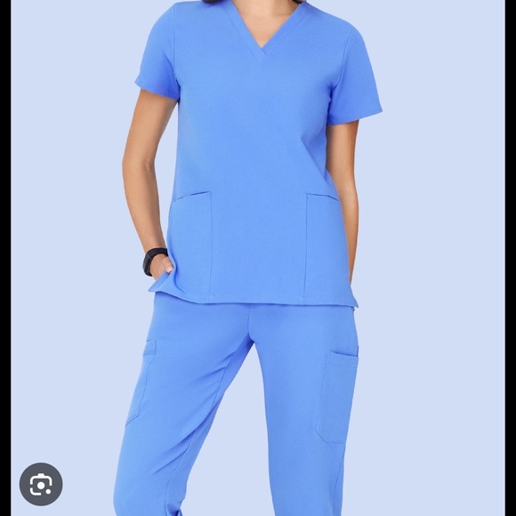 Ceil Blue Empire Trend Premium Medical Scrubs - Stylish & Comfortable - Picture 1 of 3